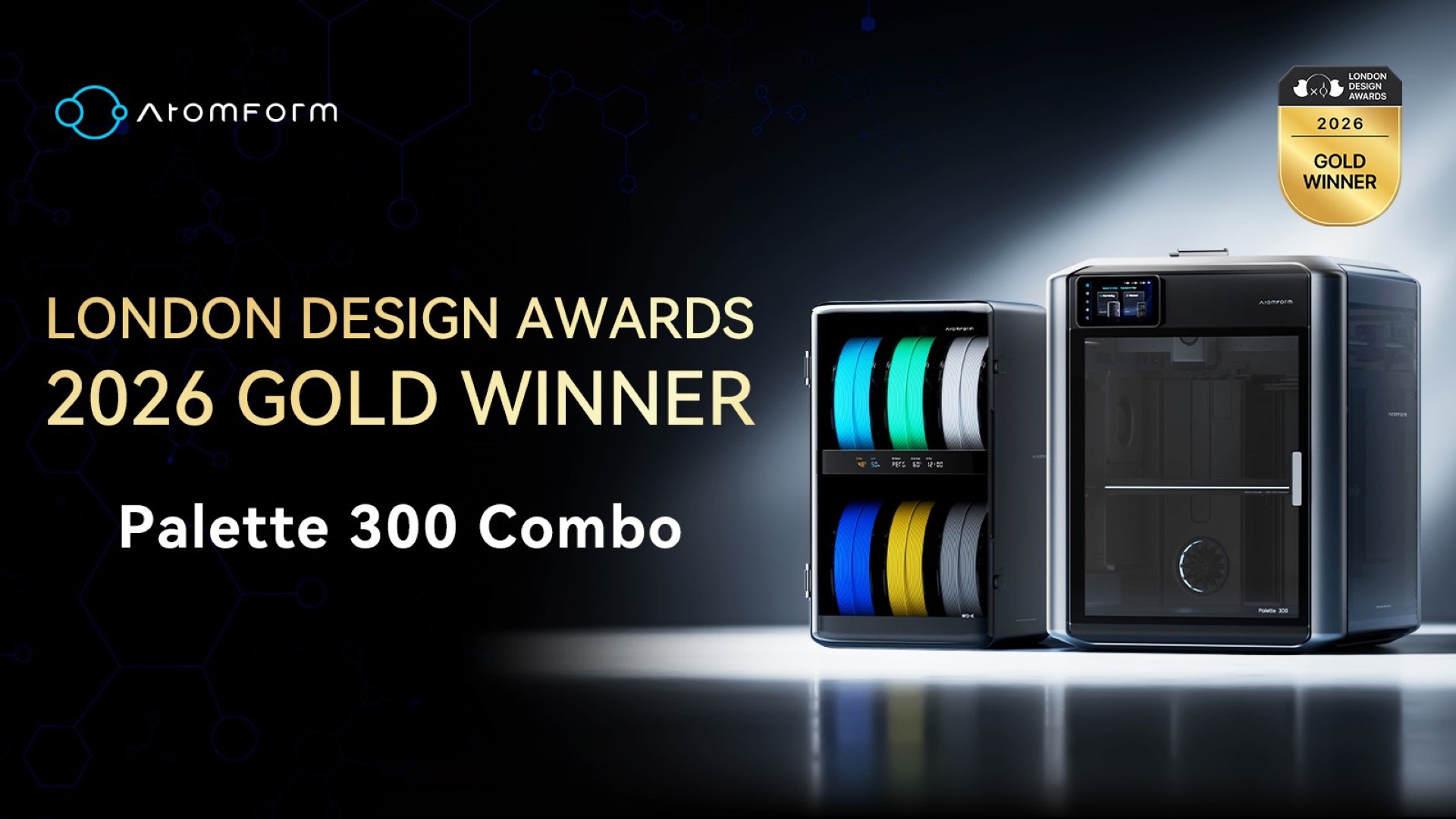 Drukarka AtomForm Palette 300 zdobyła złoto na London Design Awards 2026