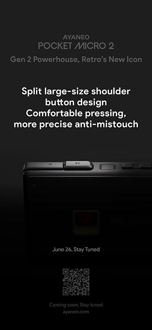 ayaneo pocket micro 2 shoulder buttons image ayaneo pocket micro 2 shoulder buttons image