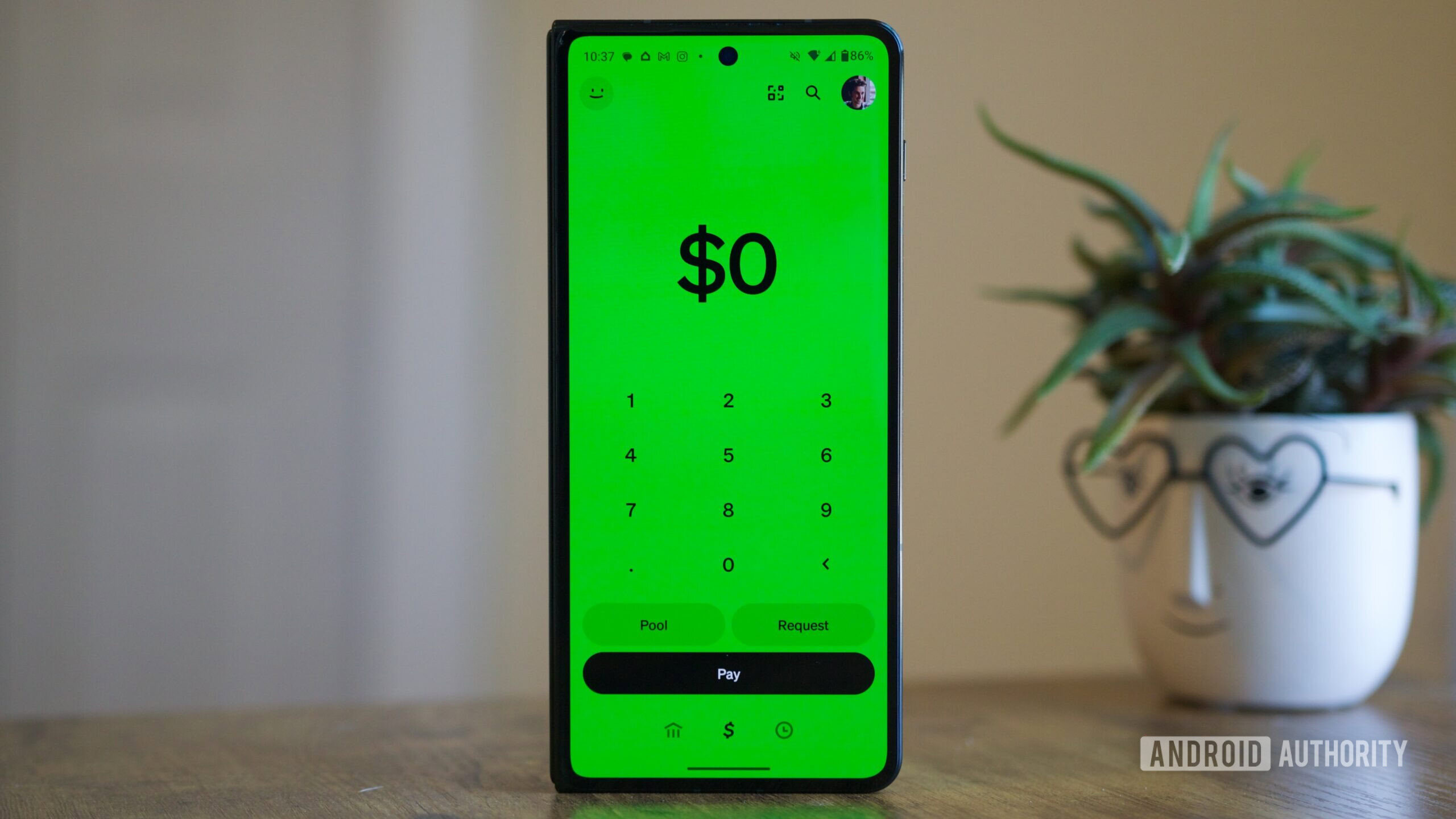 cash app home screen 2026 Cash App running on an Android phone, showing the app's home screen.