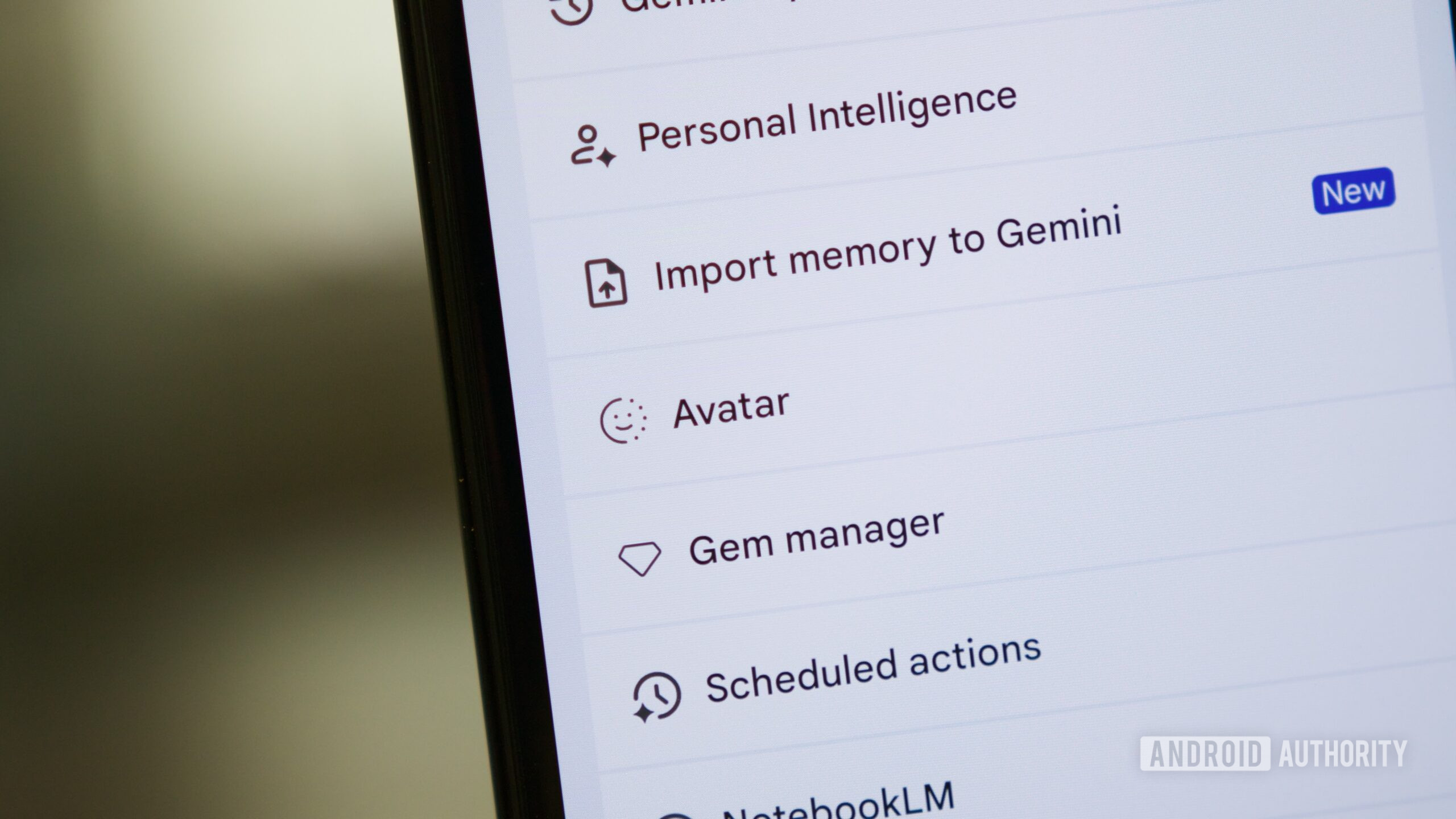 The Gemini Avatar button in the Gemini app.