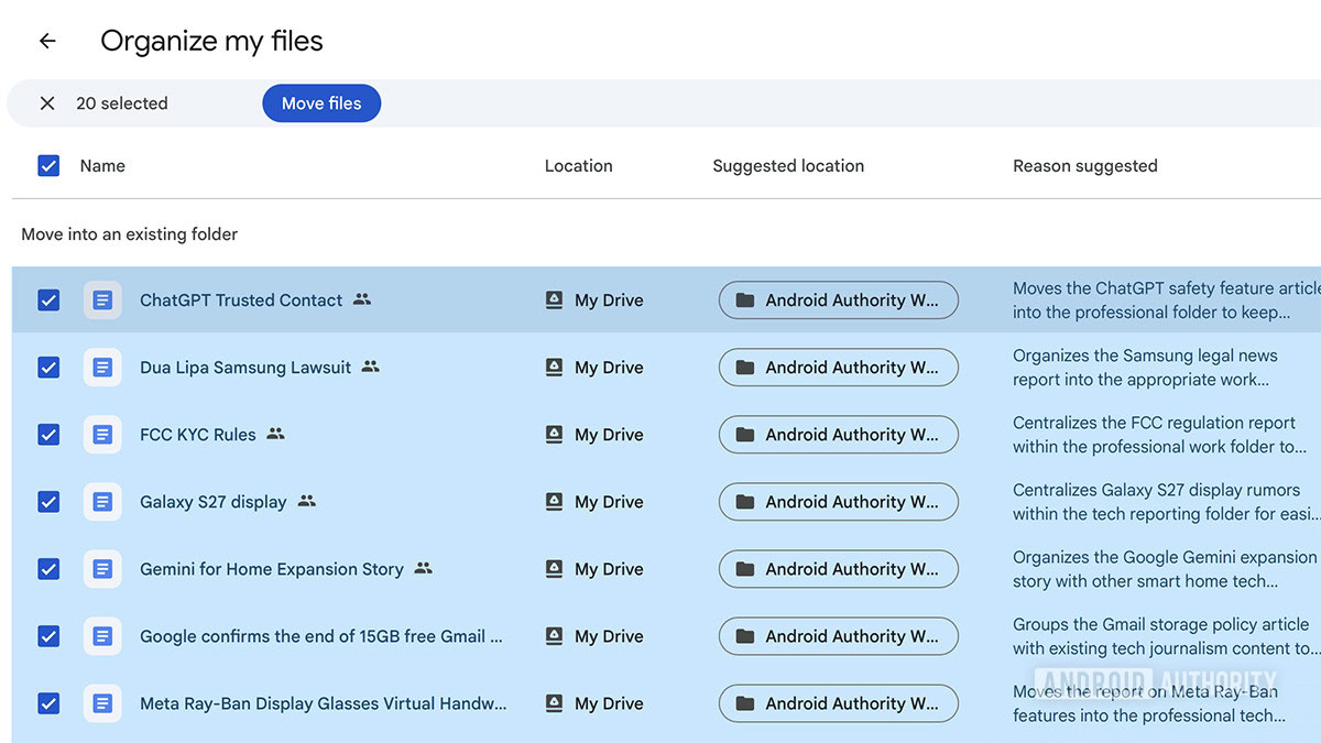 google drive organize my files tool image