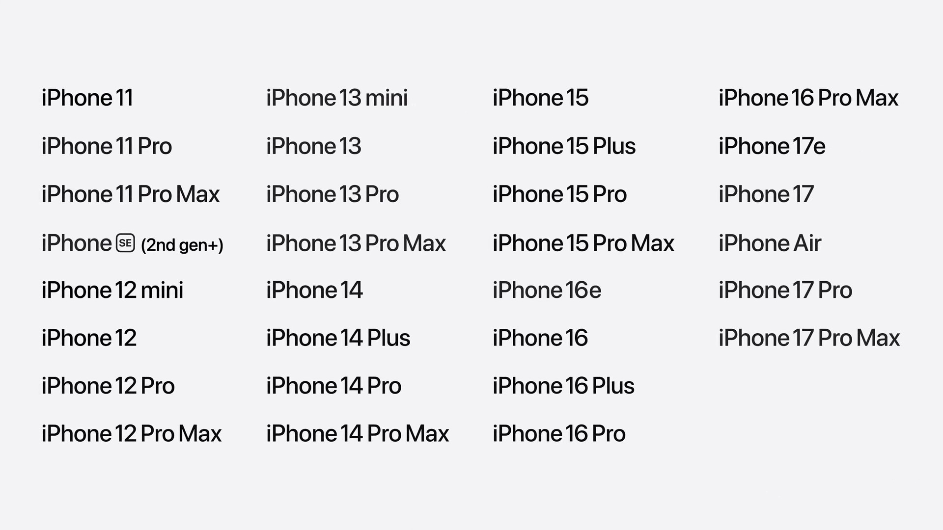 iOS 27 Apple supported iPhones