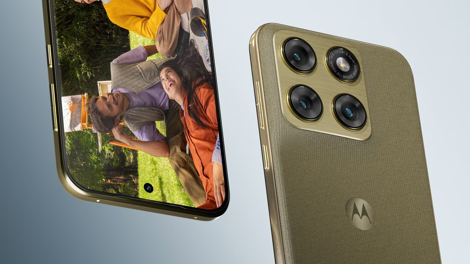 A render of the Motorola Edge 2026, showing the front and back of the phone.