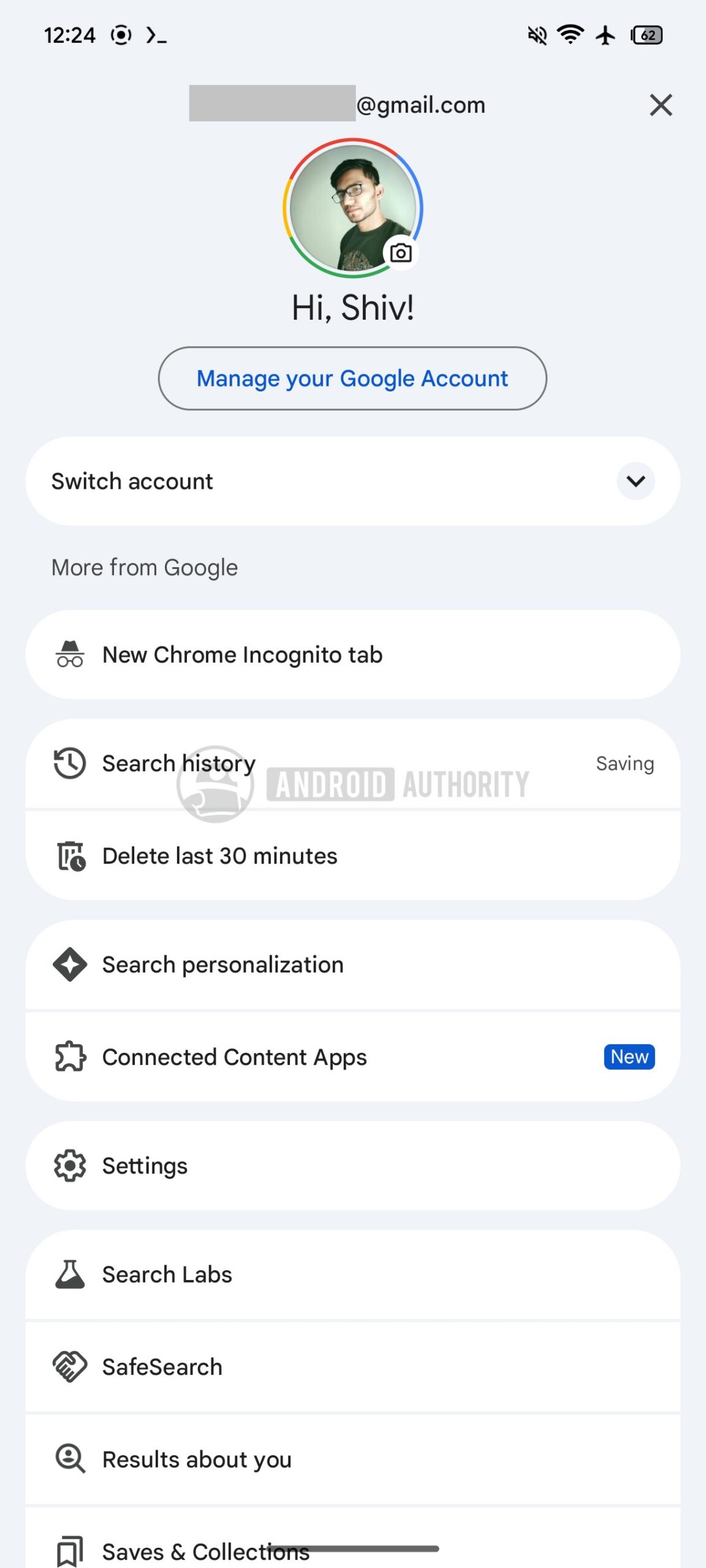 old account switcher ui google app watermarked