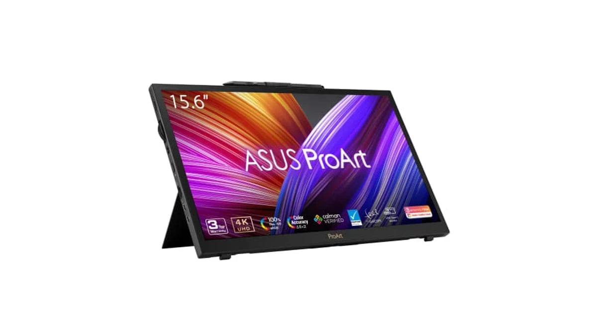 ASUS ProArt Display 15.6” 4K Pen Display (PA169CDV) – IPS, UHD (3840 x 2160), WACOM Feel EMR, 100% sRGB, Calman Verified, Pantone Validated, Speakers, USB-C, 10-Point Touch, Dial, 3 Year Warranty