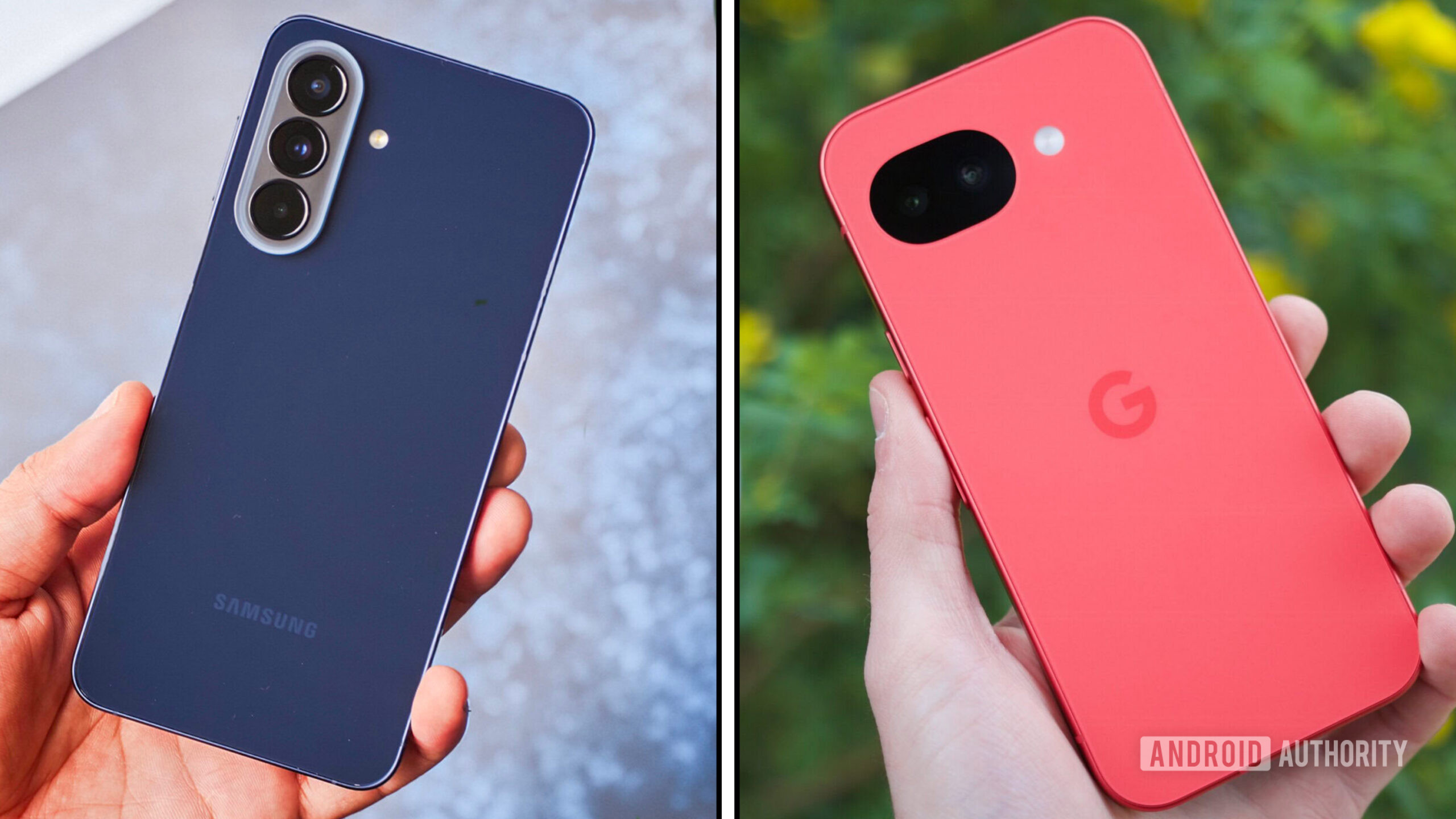 Photos of the Samsung Galaxy A57 and Google Pixel 10a next to each other.
