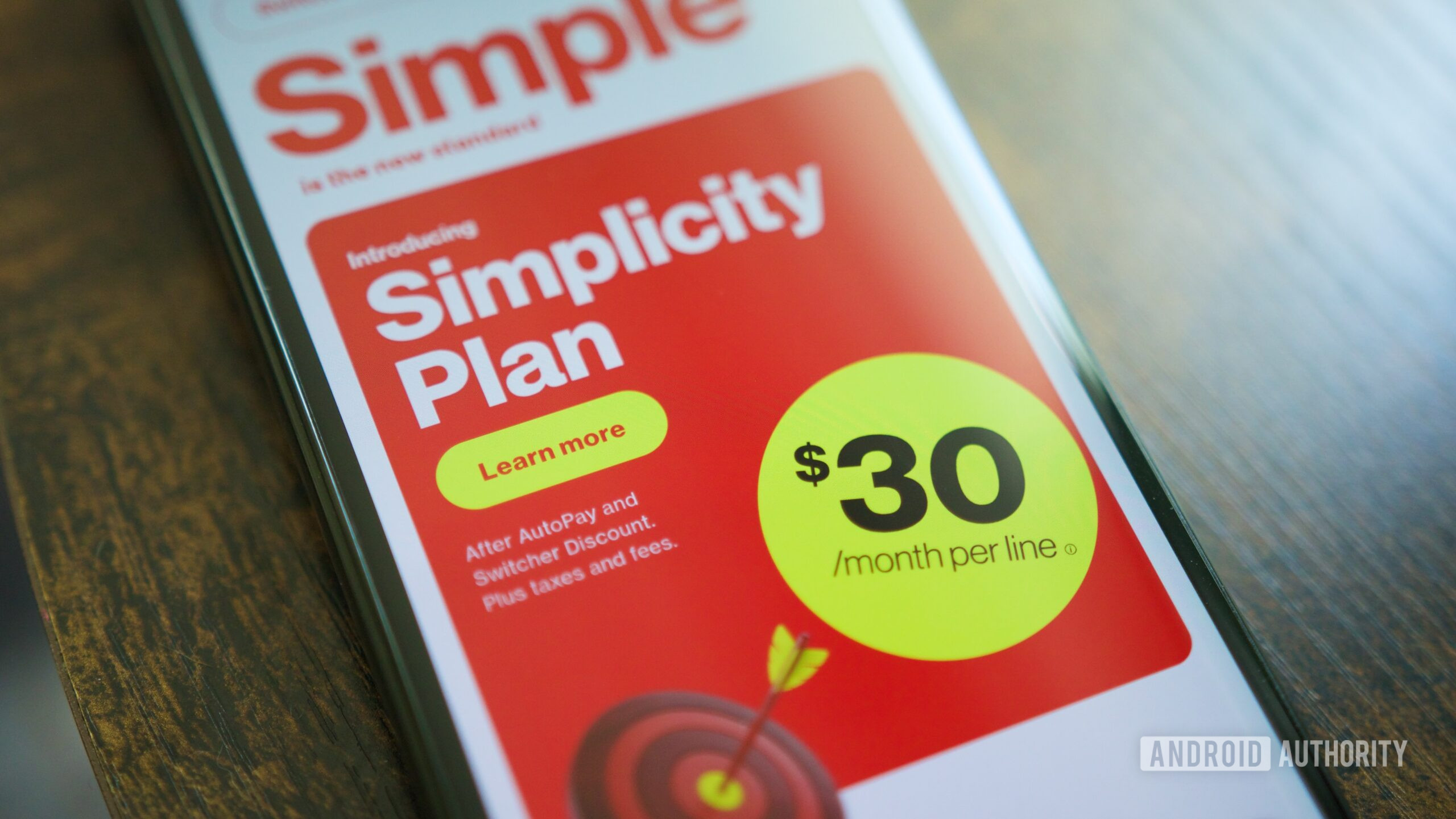 verizon simplicity plan hero The Verizon website advertising the new Verizon Simplicity plan.