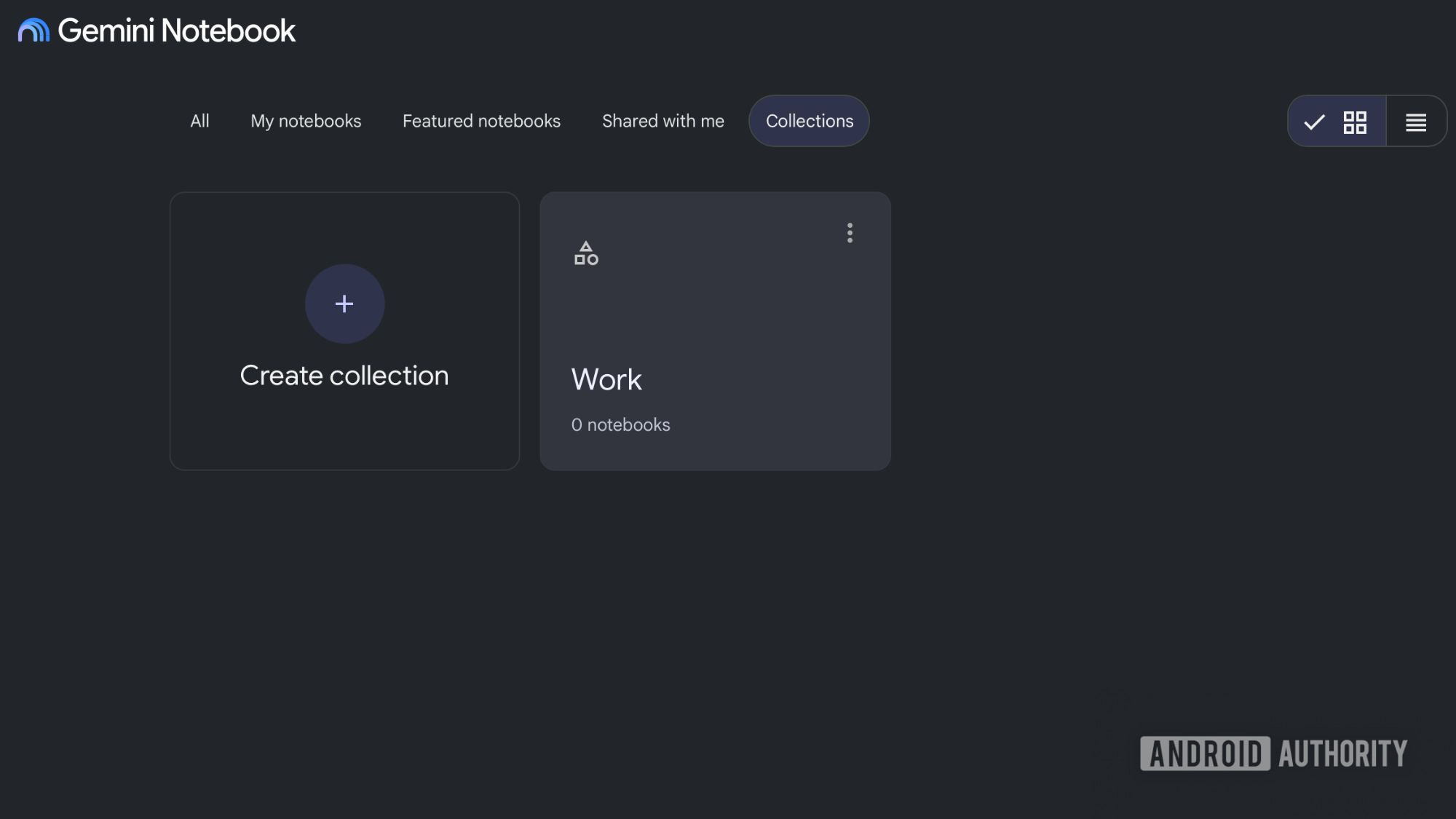 Added work collection to Gemini Notebook