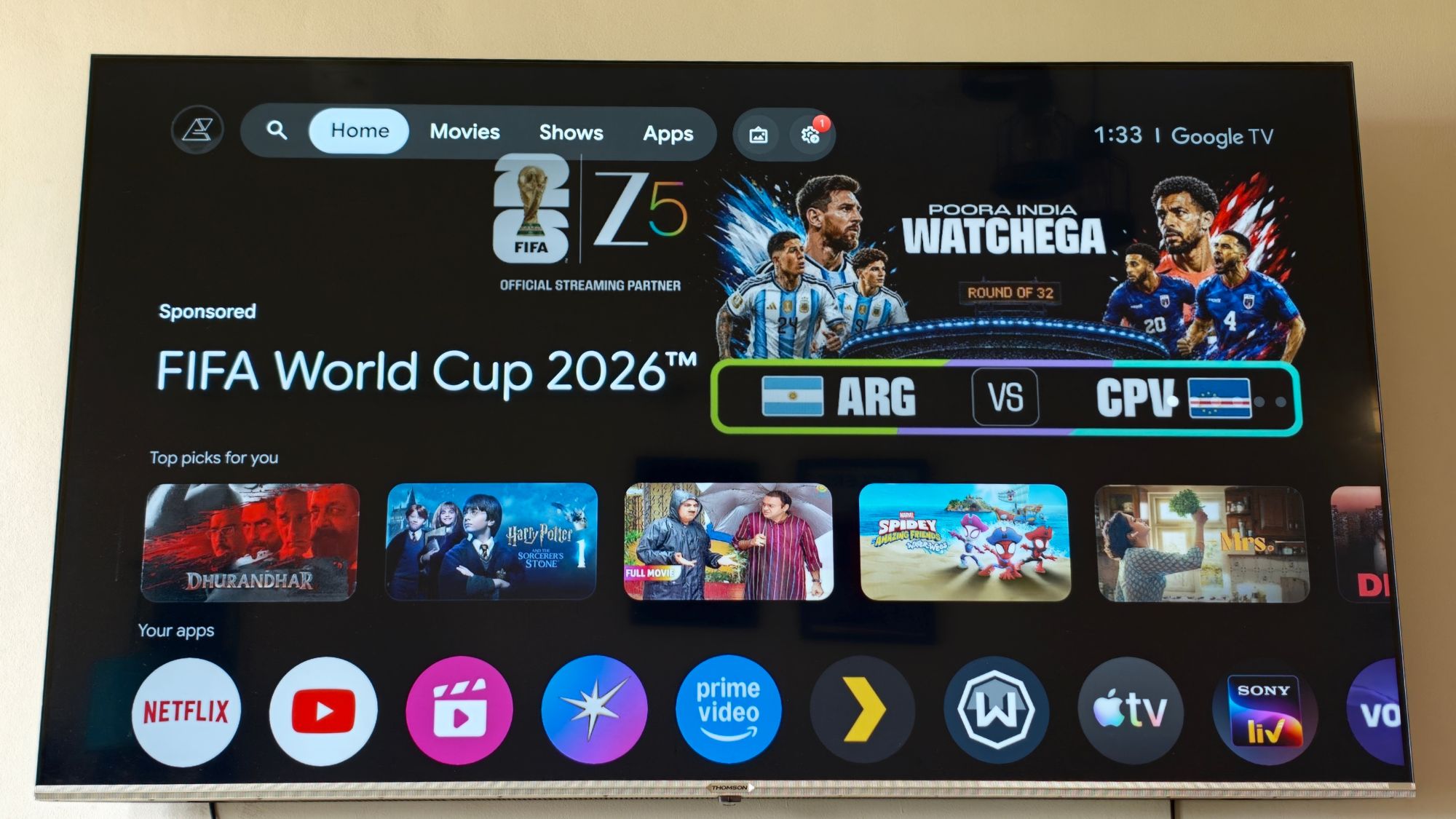 Ads on Google TV's home screen Ads on Google TV's home screen