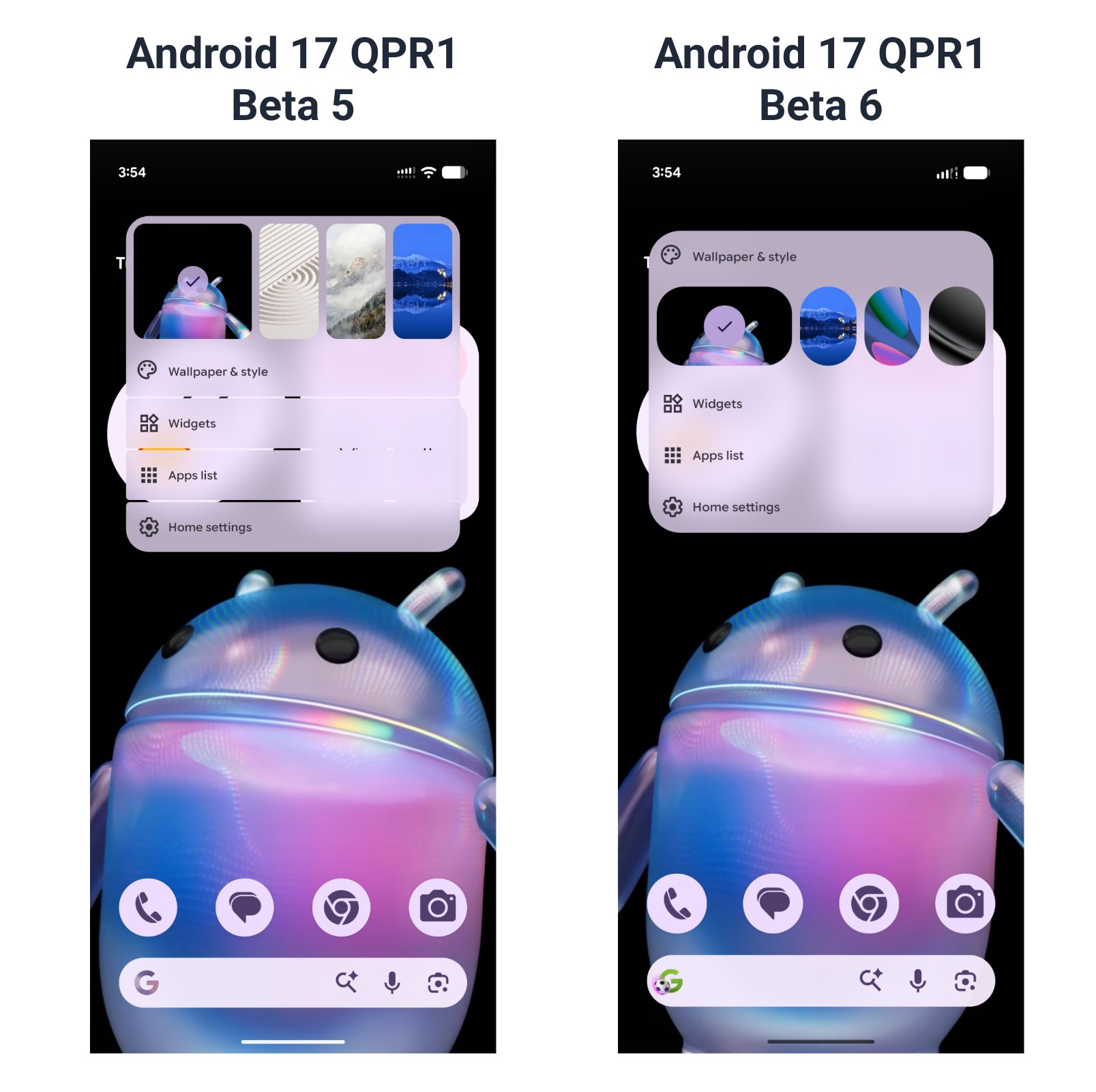 Android 17 QPR1 Beta 6 context menu Android 17 QPR1 Beta 6 context menu