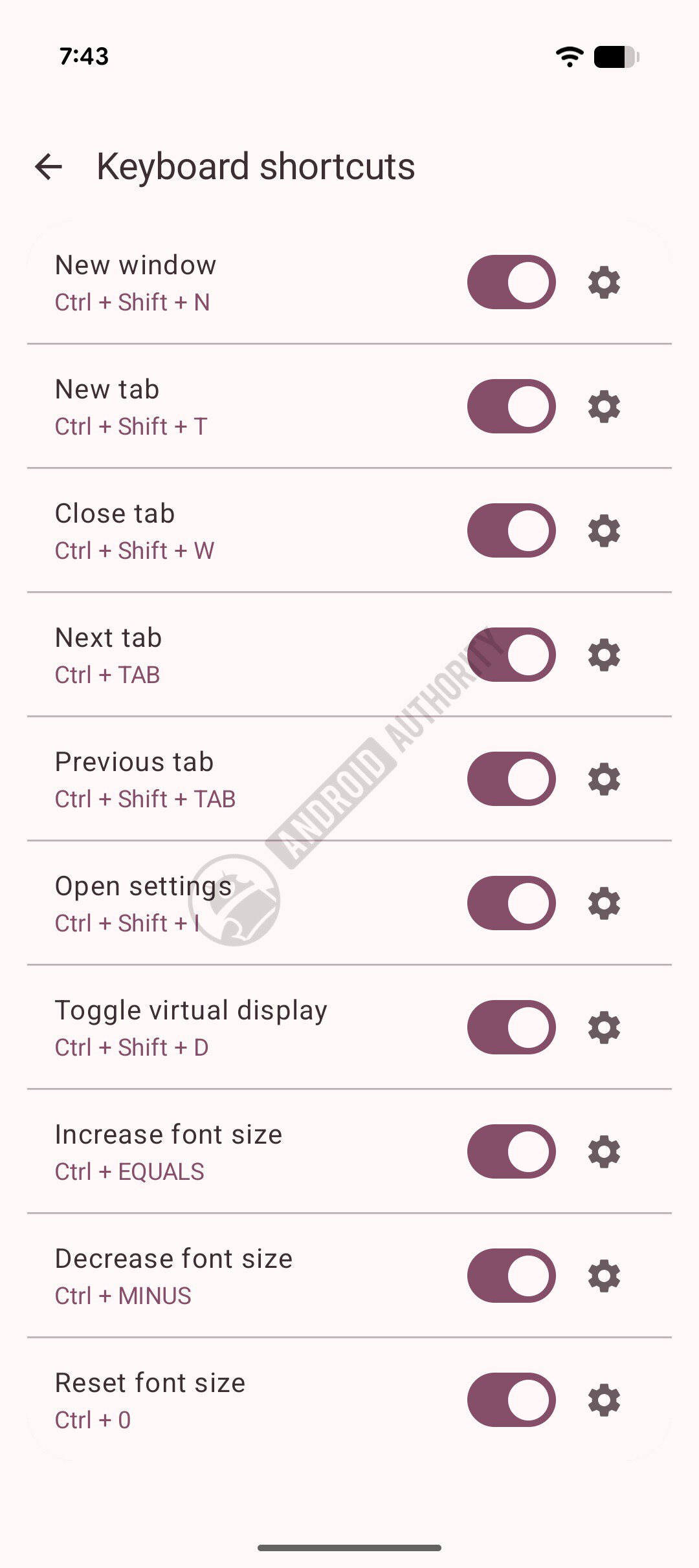 Android 17 QPR1 beta 6 Linux Terminal app showing custom shortcuts (3) watermarked