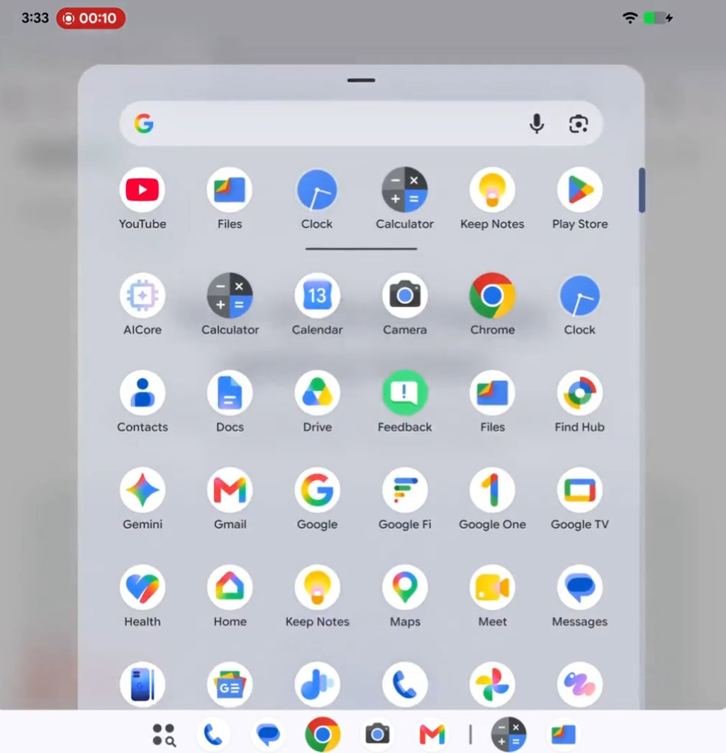 Android 17 taskbar apps