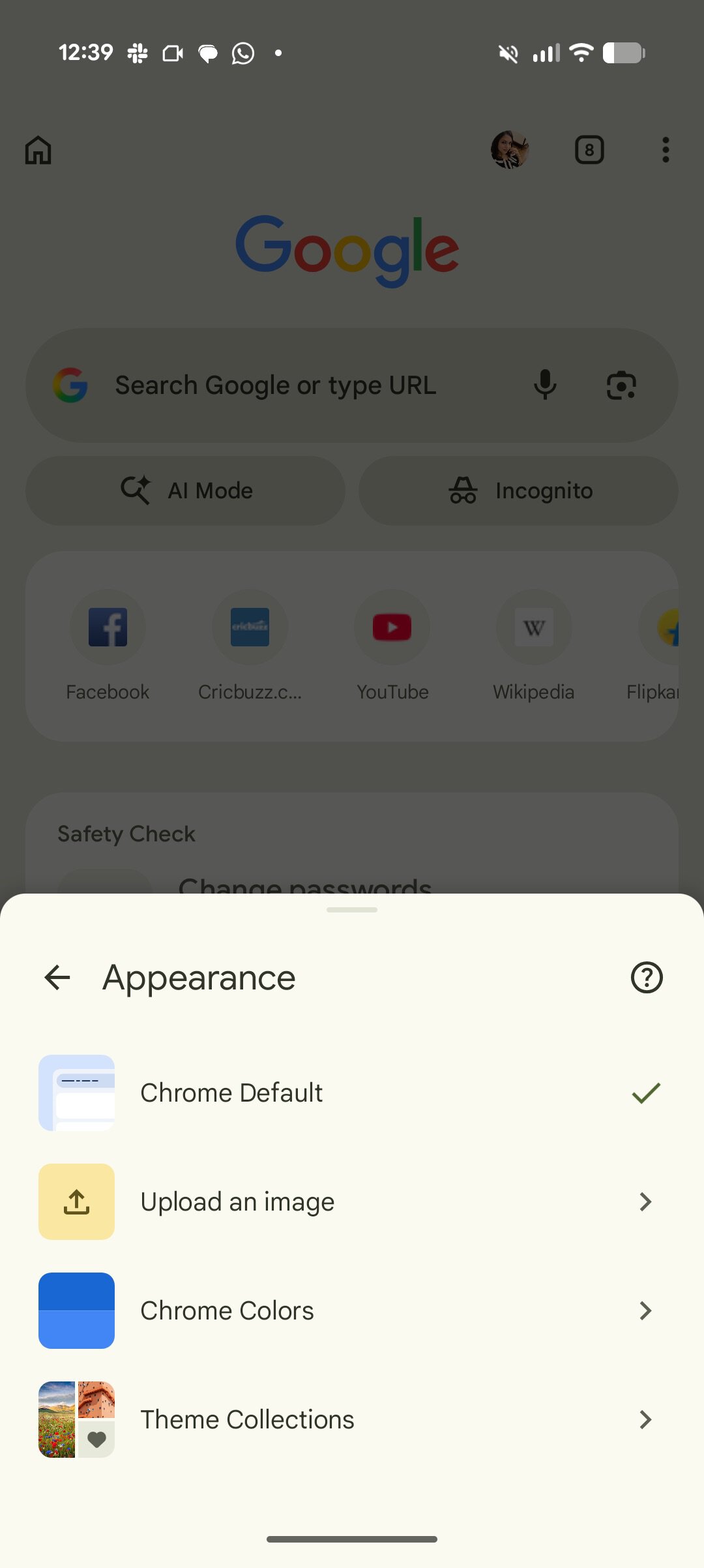 Chrome For Android Appearance 1