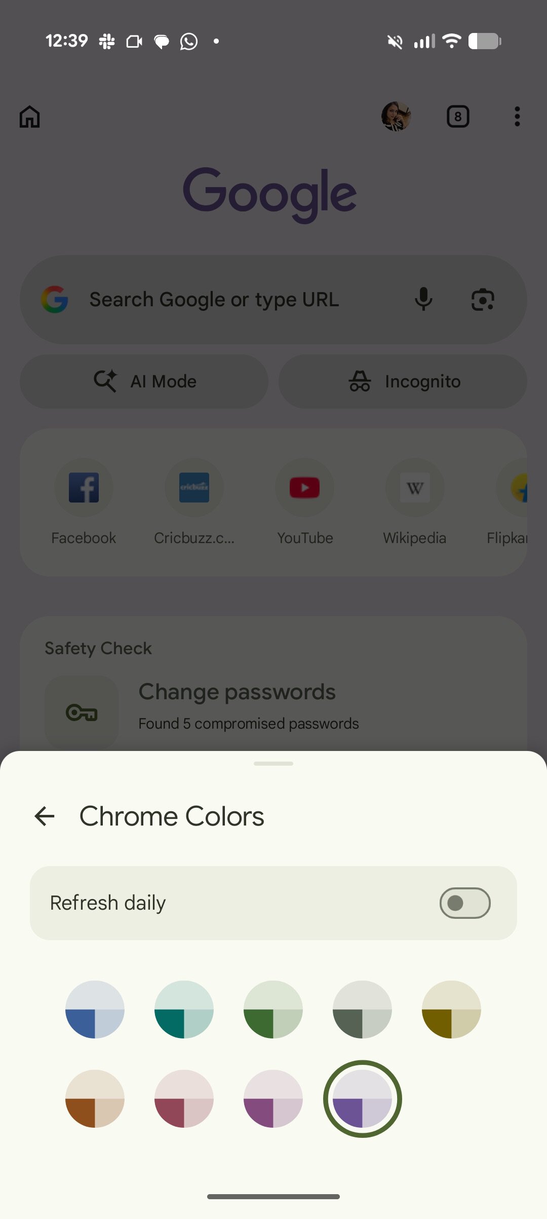 Chrome For Android Appearance 2