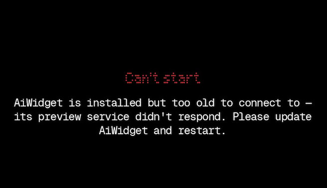 Essential Apps error message