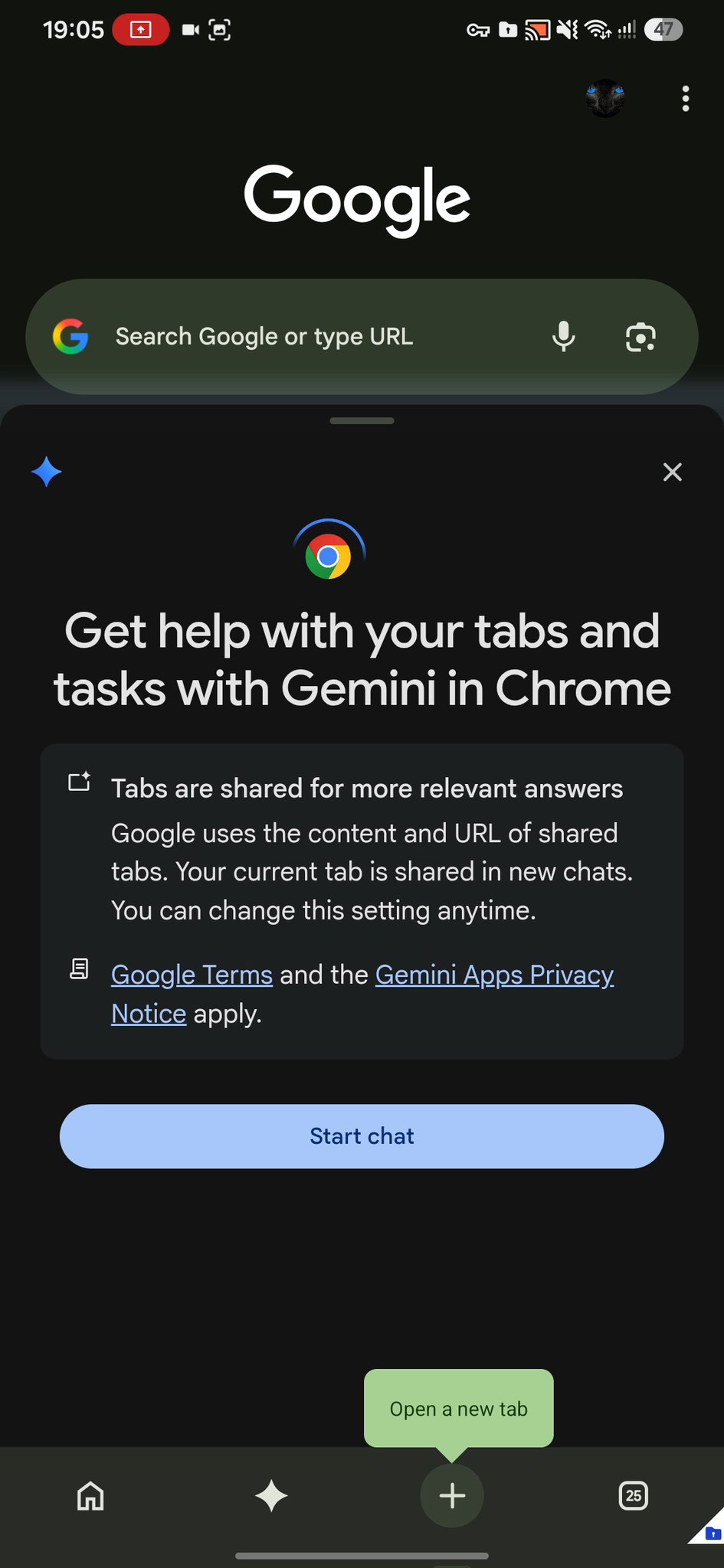Gemini in Chrome on Android 3