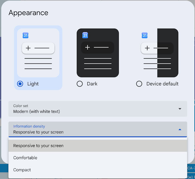 Google Calendar options for large monitors Google Calendar options for large monitors