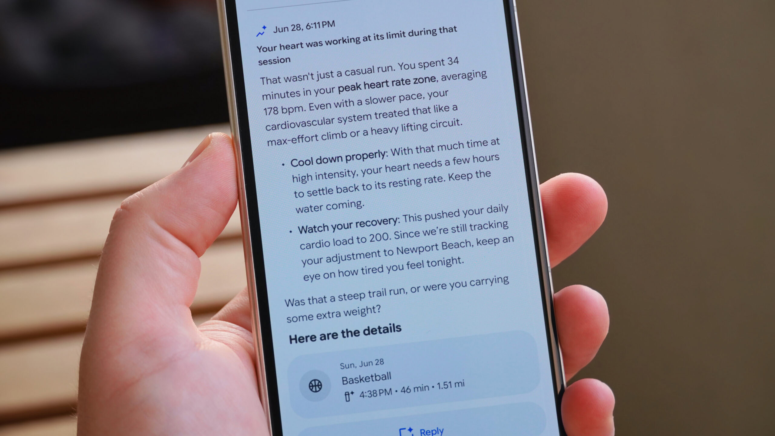 Google Health Premium Coach 5 Google Health Coach failing to update an entry after a workout type was manually changed.