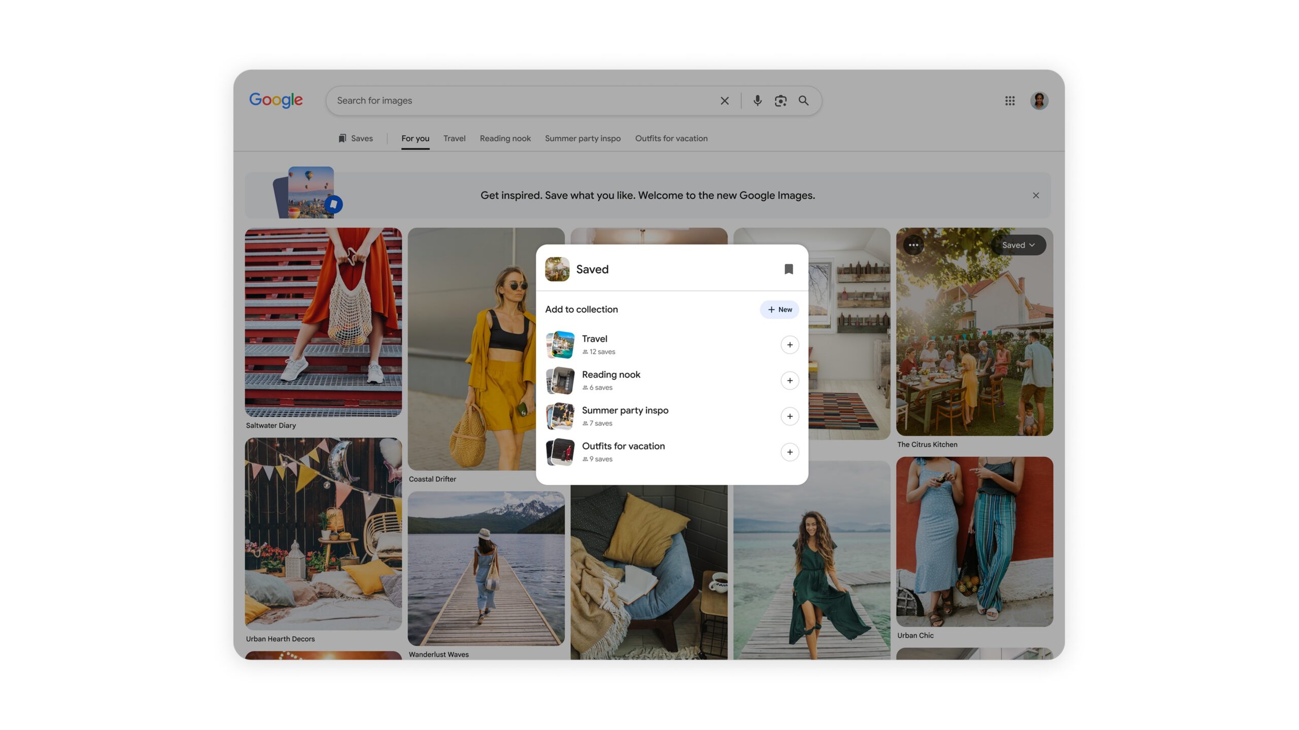 Google Images collections