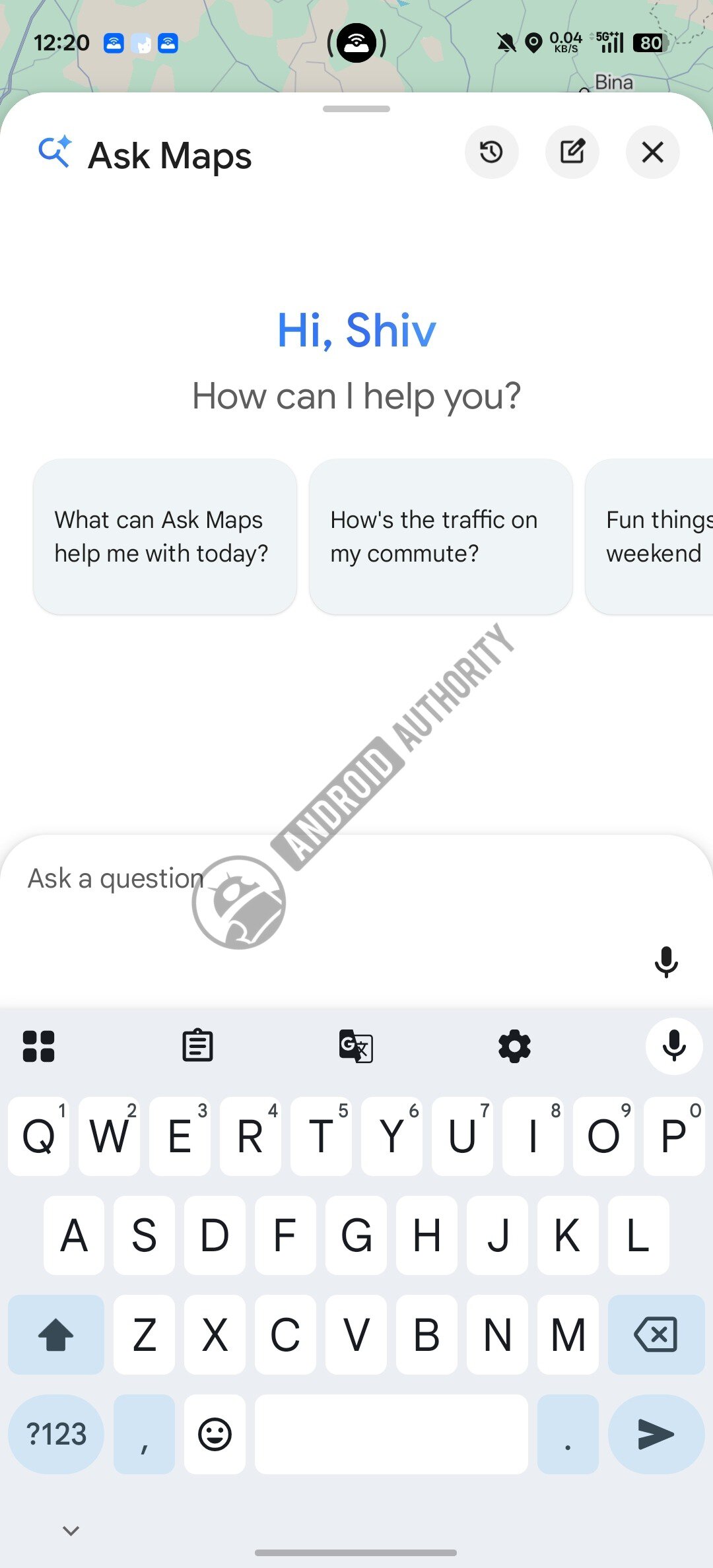 Google Maps Ask Maps Current UI watermarked