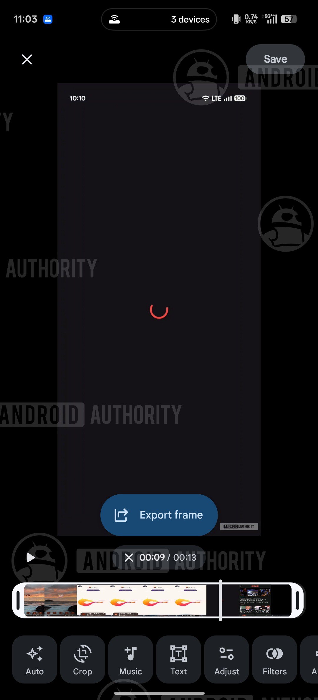 Google Photos Current Auto section watermarked