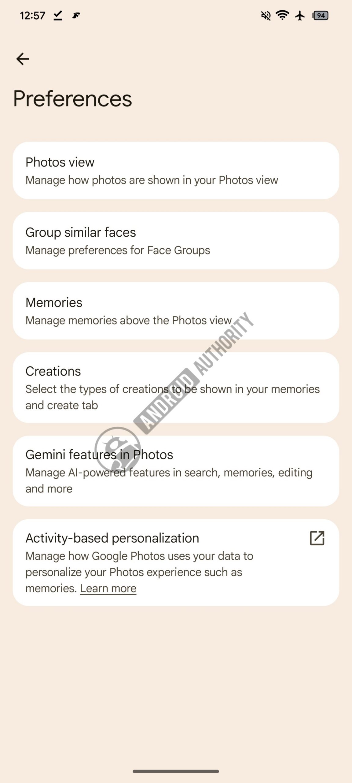 Google Photos new settings UI 2 watermarked