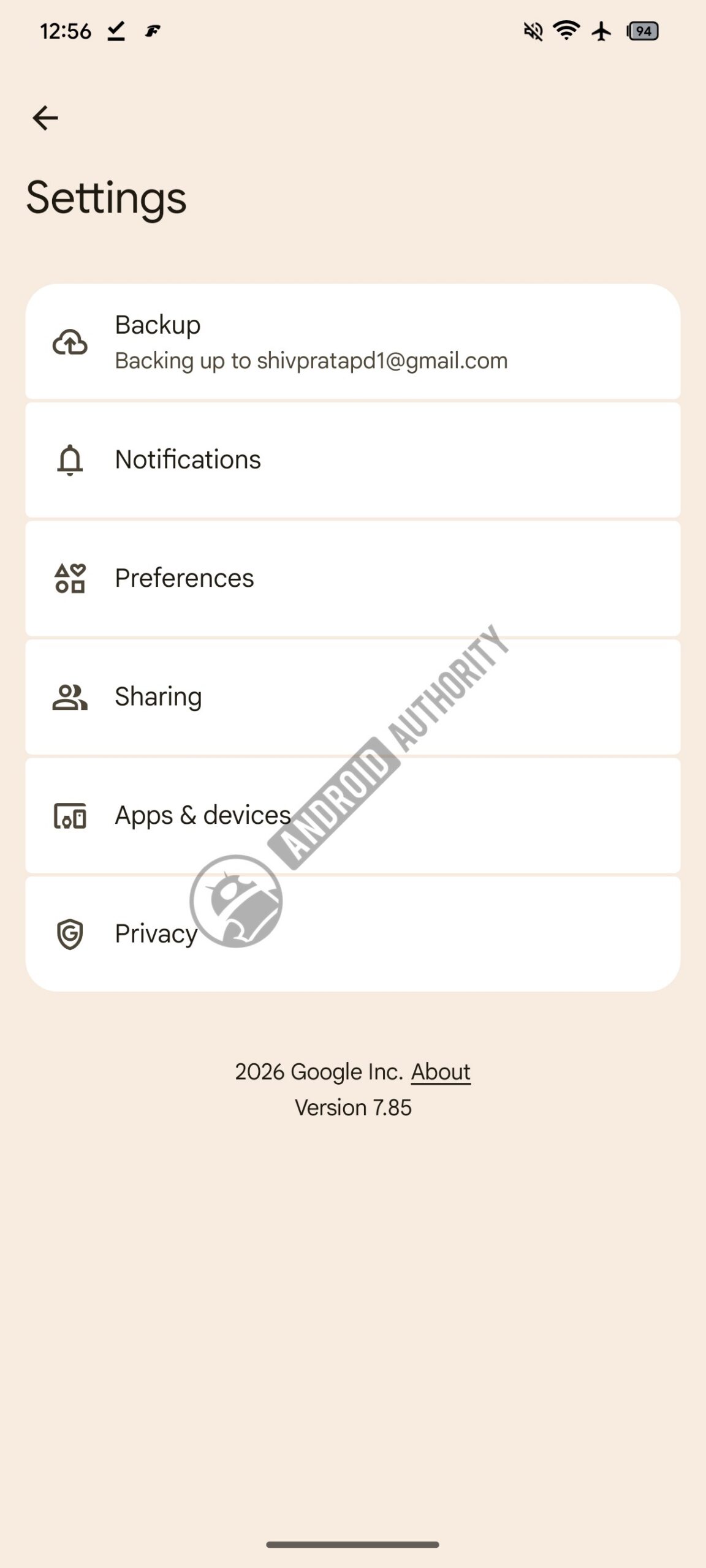 Google Photos new settings UI watermarked