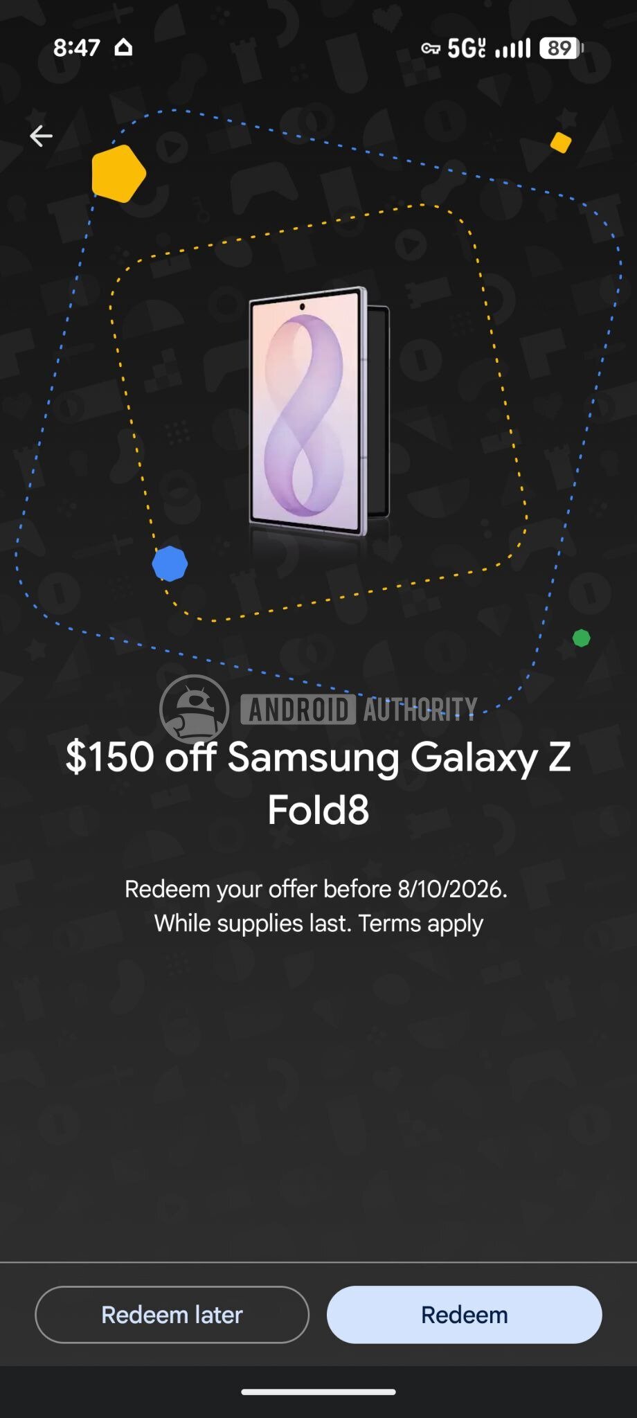 Google Play Store Offering Galaxy Z Fold 8 Image 1