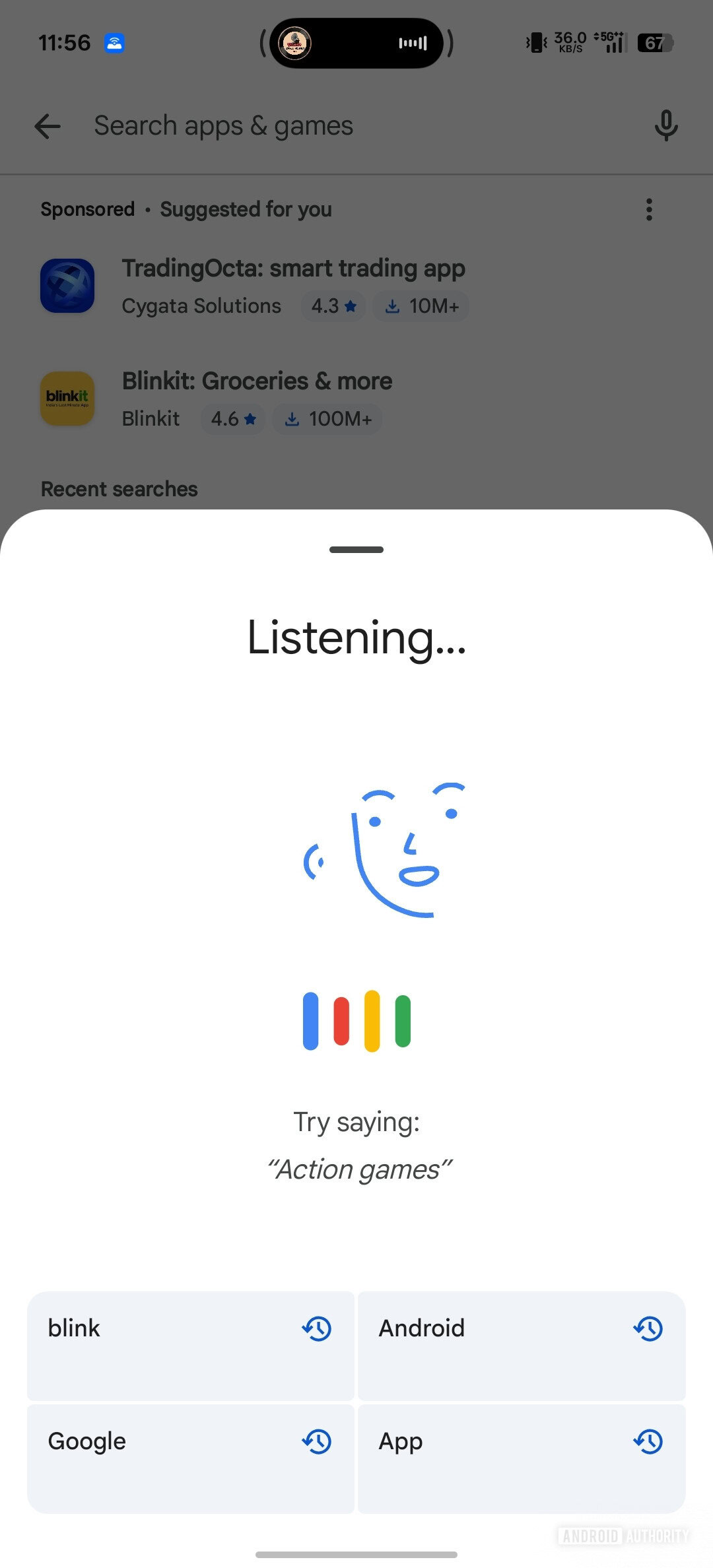 Google Play Store Voice search supporting English only