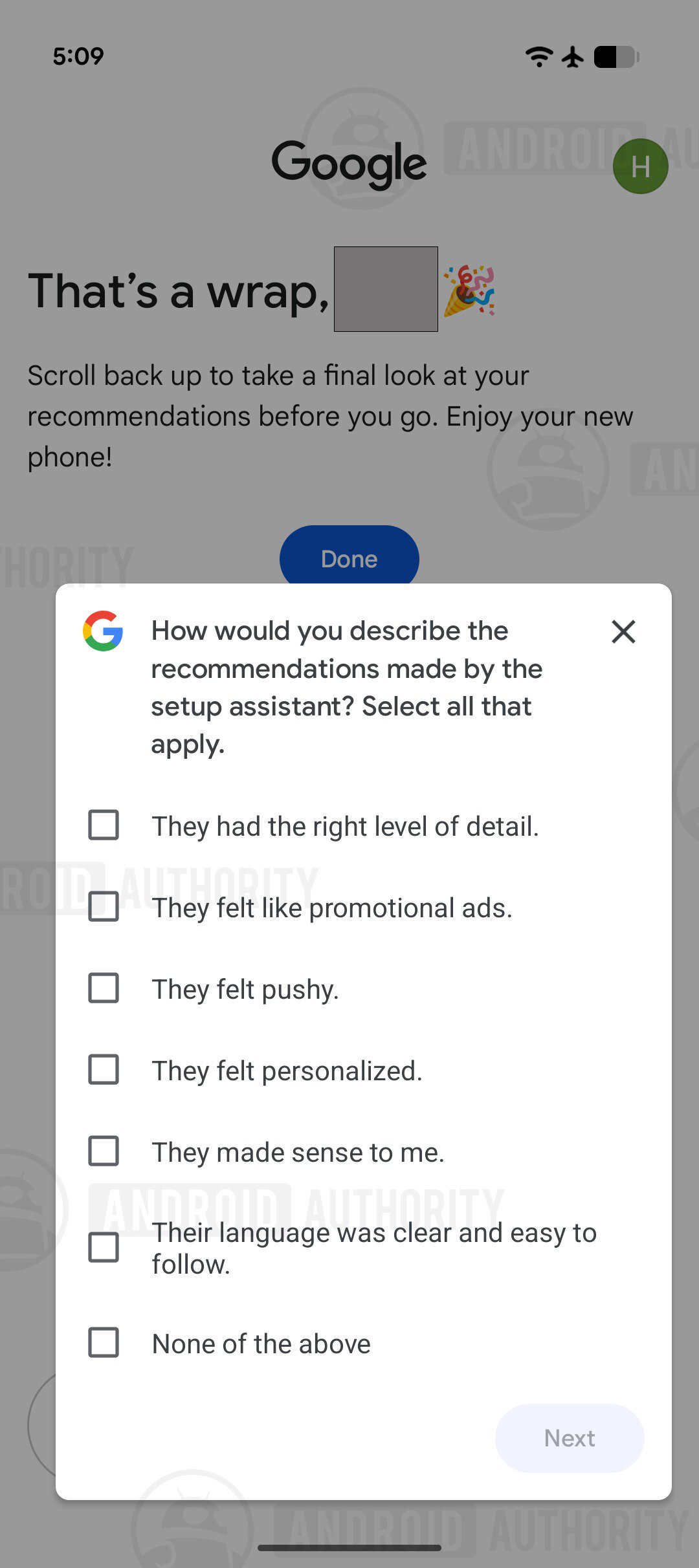 Google Upcoming AI powered setup assistant 11