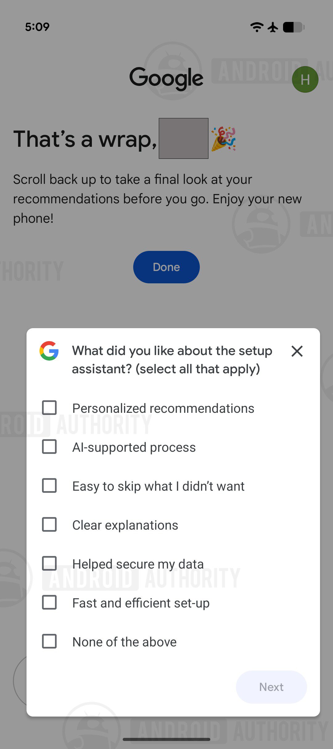 Google Upcoming AI powered setup assistant 13