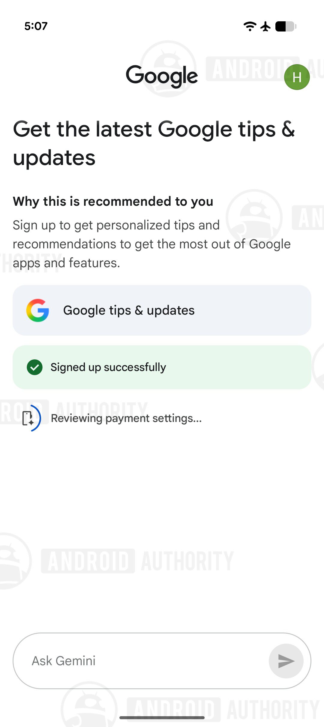 Google Upcoming AI powered setup assistant 6