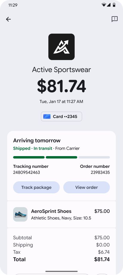 Google Wallet online order tracking Stavan Parikh LinkedIn 1