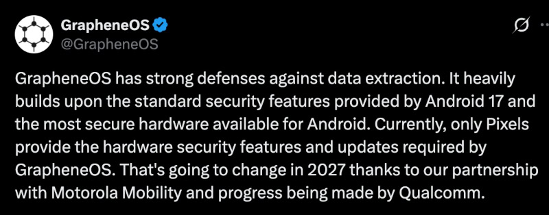GrapheneOS Motorola Support Update GrapheneOS Motorola Support Update