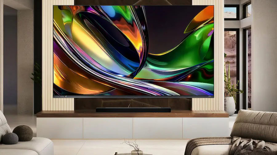 Hisense 85 inch Class UR8 RGB MiniLED Series UHD 4K HDR Smart Google TV (2026) Press Image