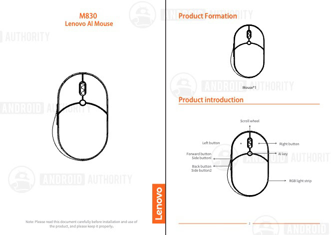 Lenovo AI Mouse M830 with Googlebook branding00001 Lenovo AI Mouse M830 with Googlebook branding00001
