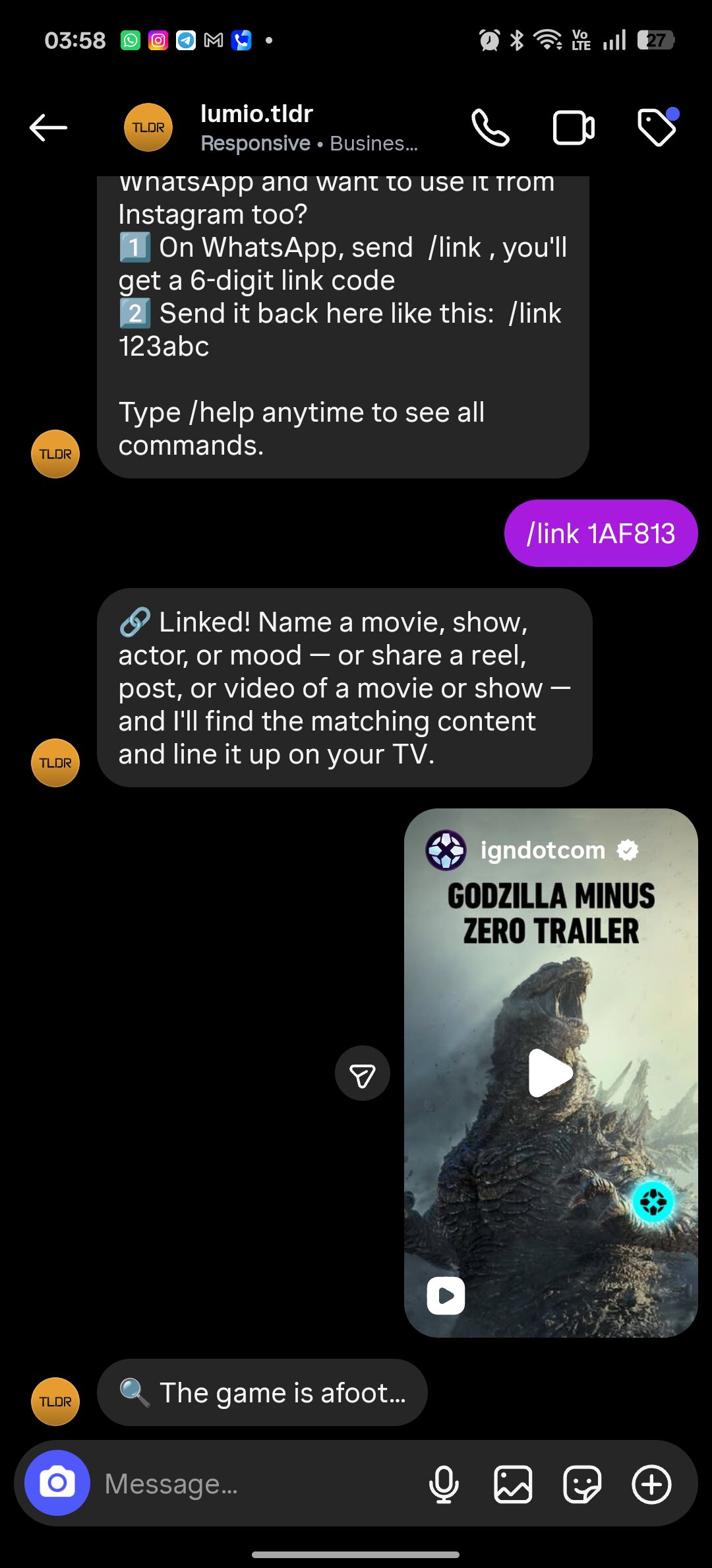 Lumio instagram bot