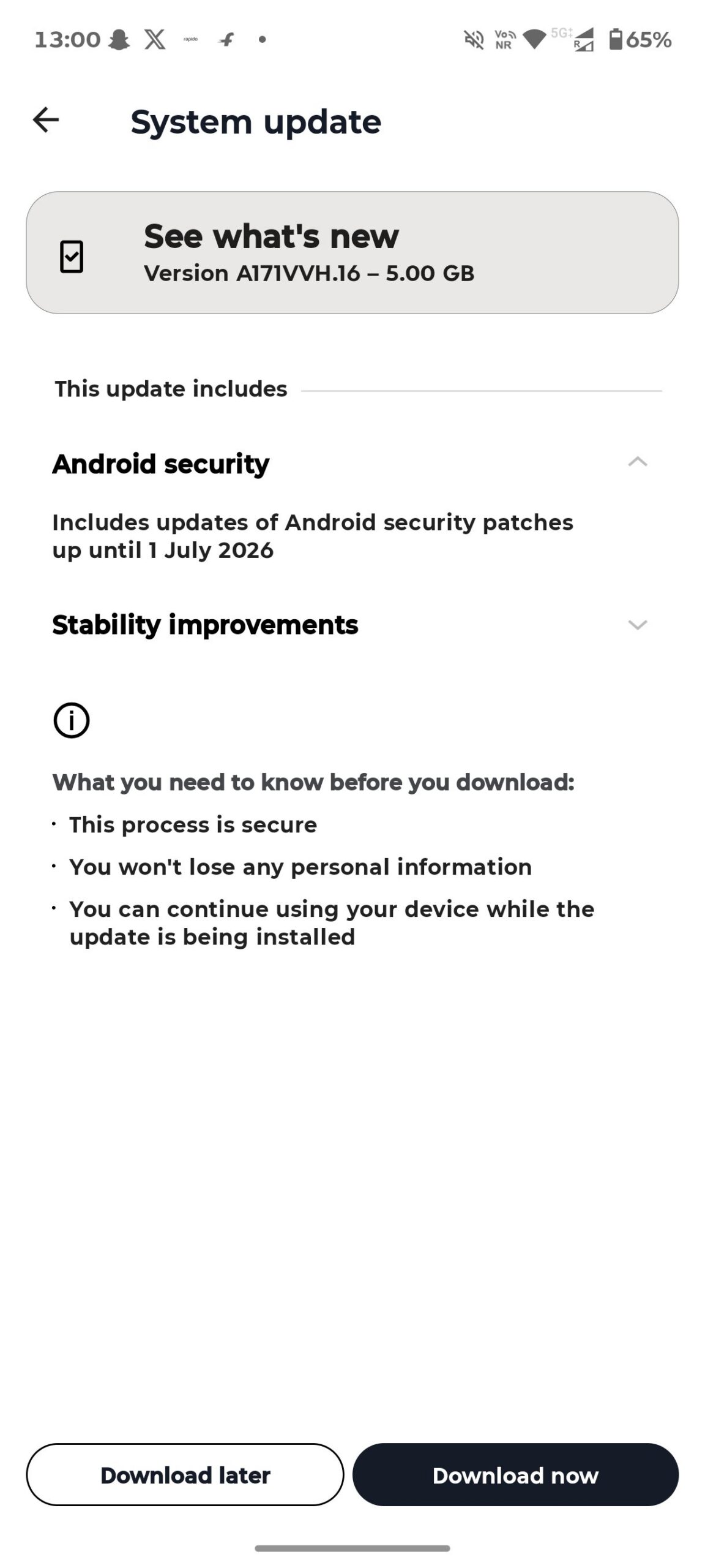 Motorola Android 17 beta update on Moto Edg 60 Pro