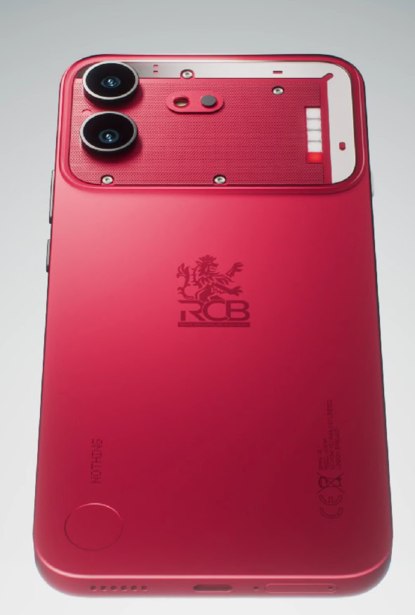 Nothing Phone 4b RCB Edition back