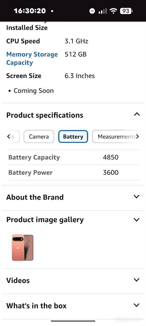 Pixel 11 Pro Amazon listing 3