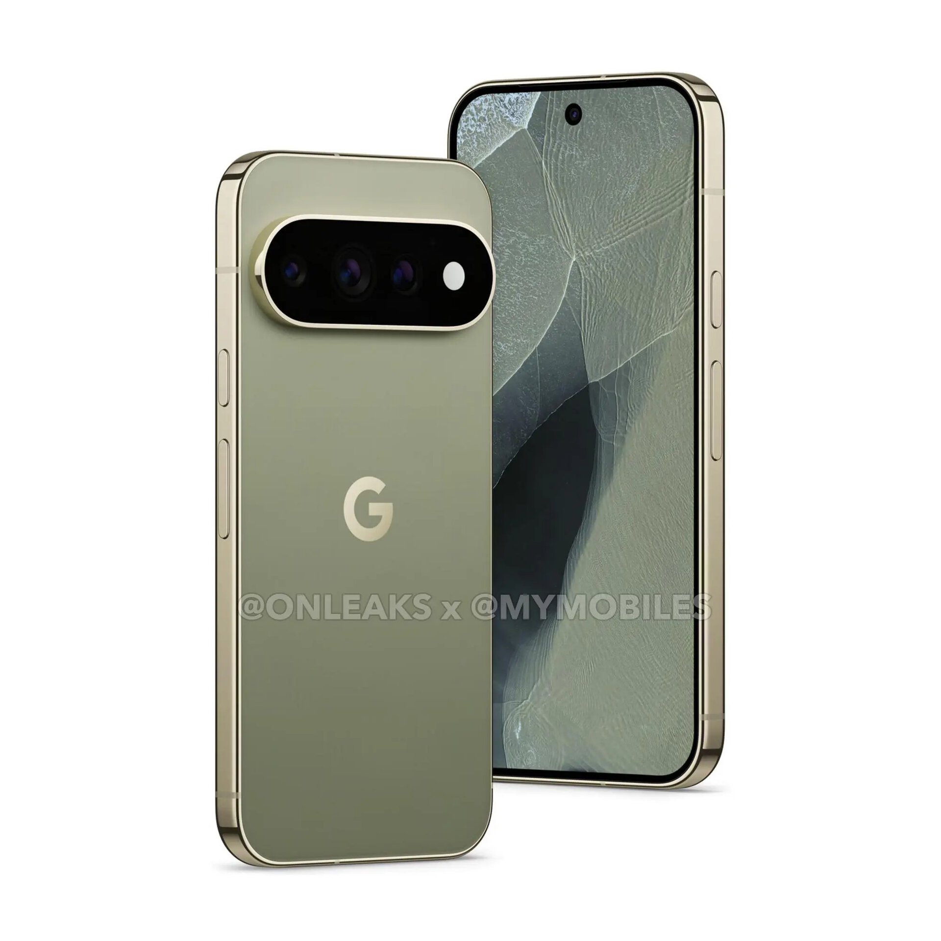Pixel 11 Pro Green Color Angled View