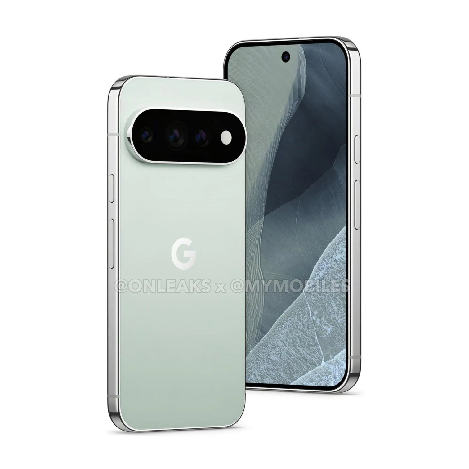 Pixel 11 Pro Pale Green Color Angled View