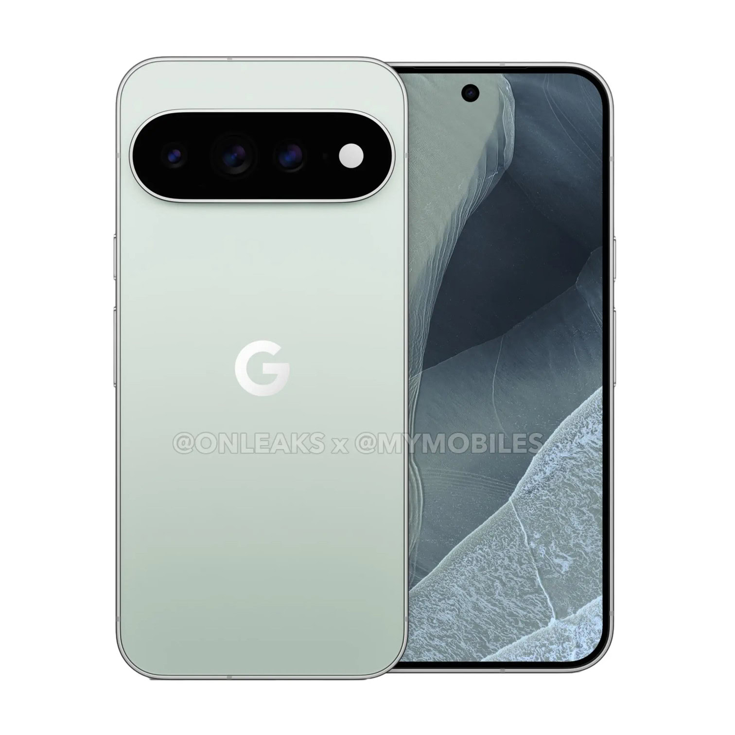 Pixel 11 Pro Pale Green Color Front and Back