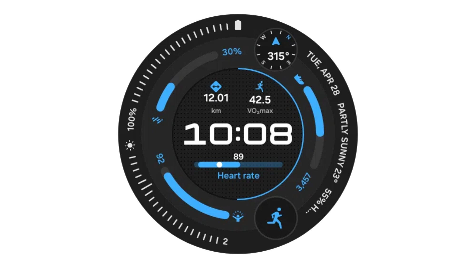 Radial Dashboard watch face