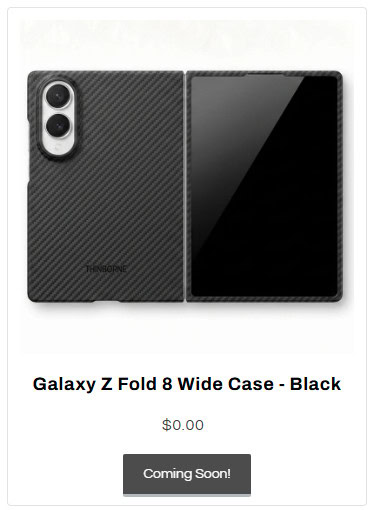 Samsung Galaxy Z Fold 8 Wide Fold Thinborne cases