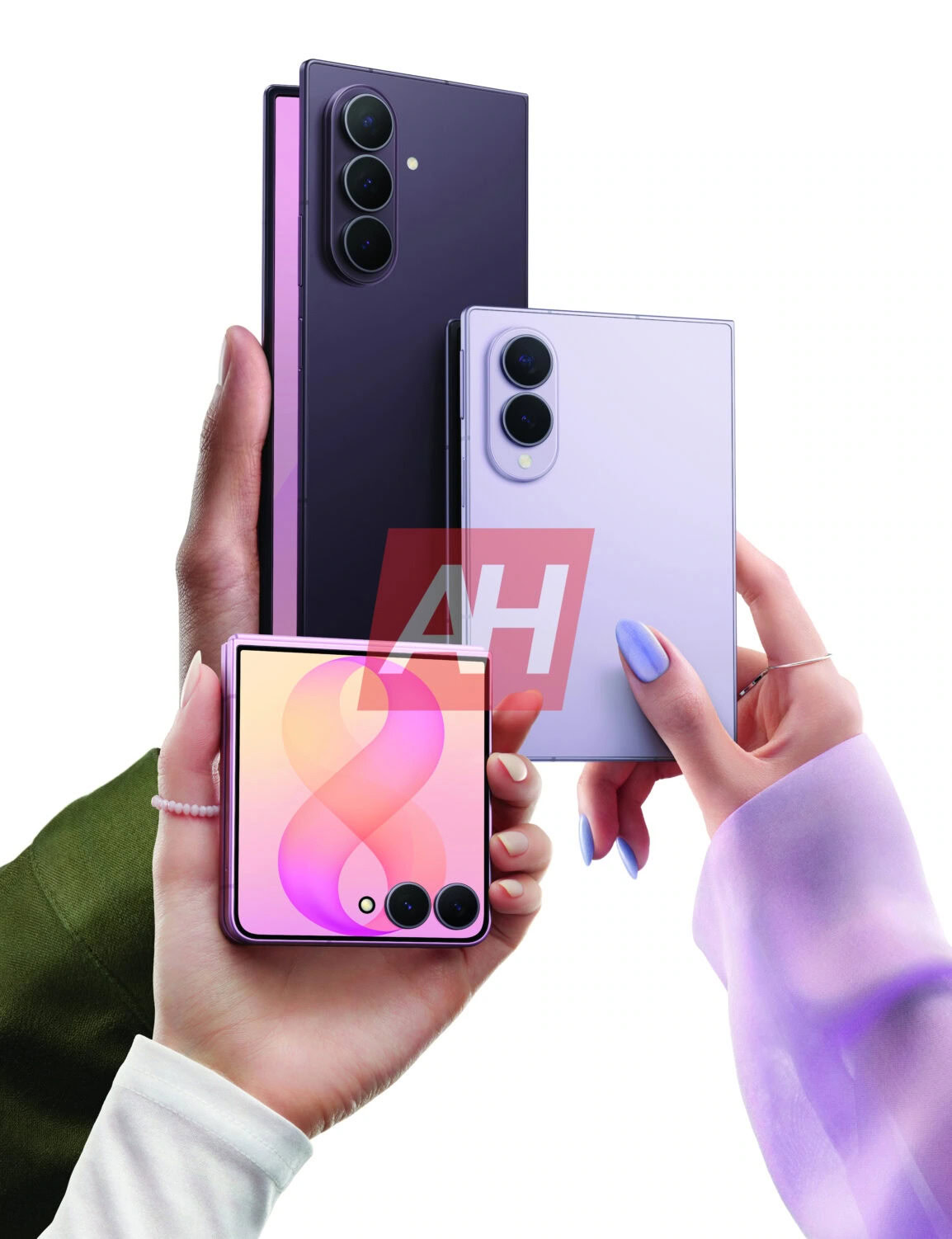 Samsung Galaxy Z Fold 8 series and Flip 8 render