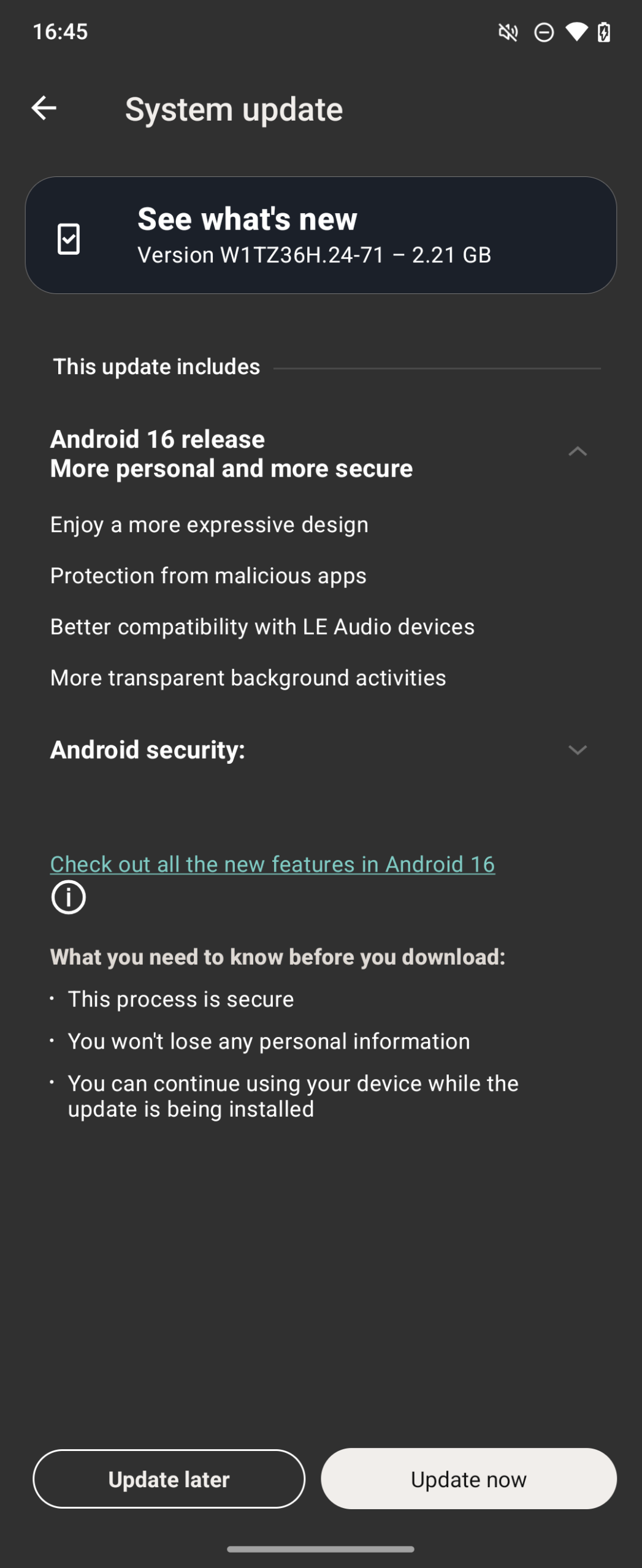 Razr 2023 Android 16 update