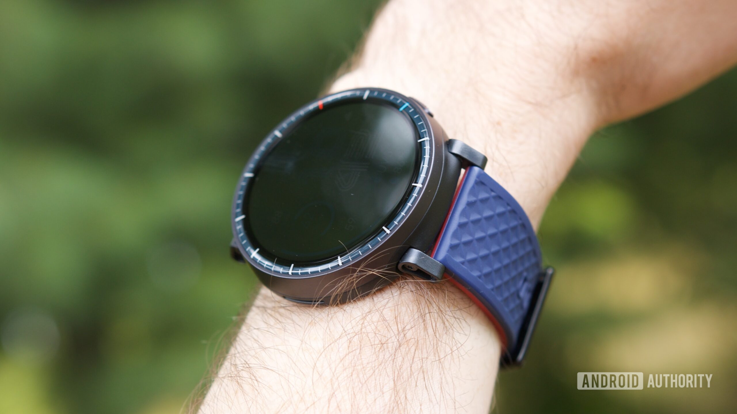 Someone wearing the Amazfit Active Max.