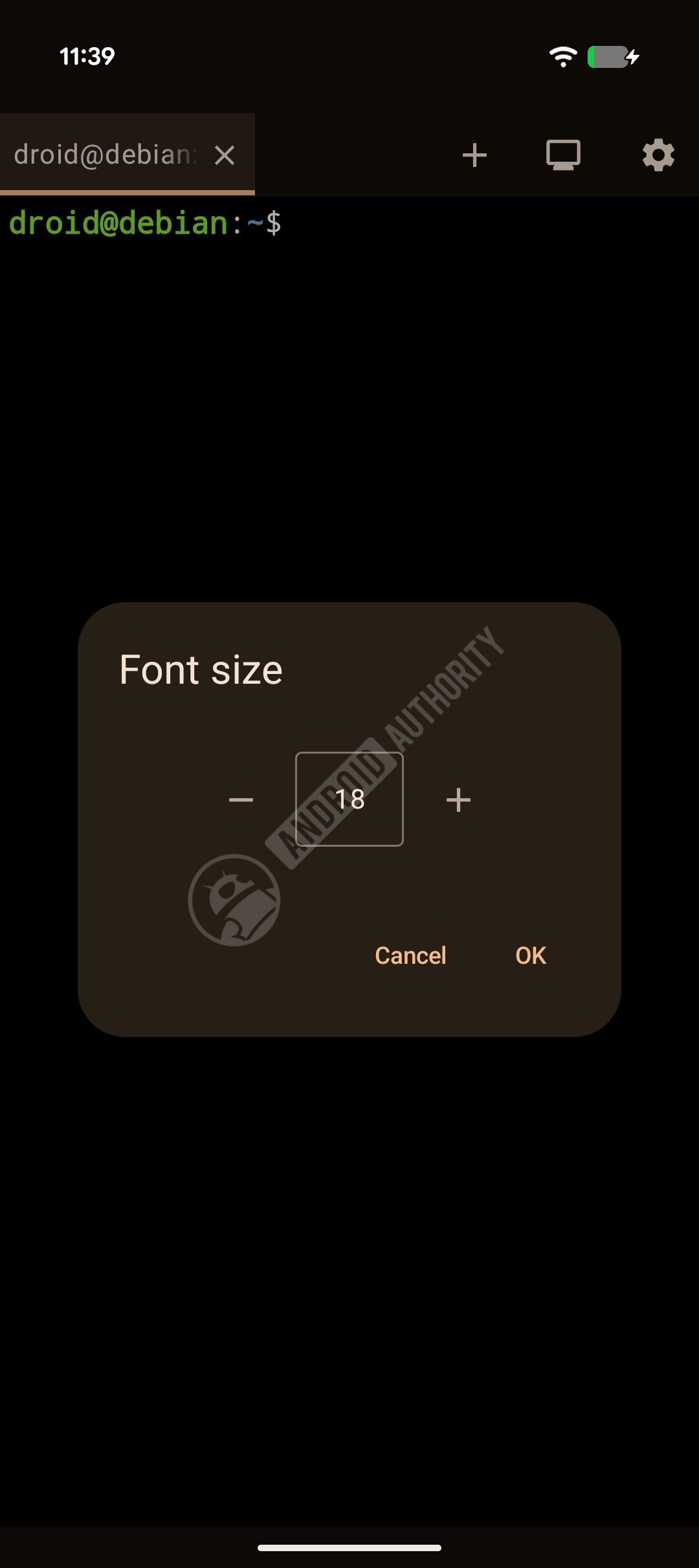 android linux terminal font 2 watermarked