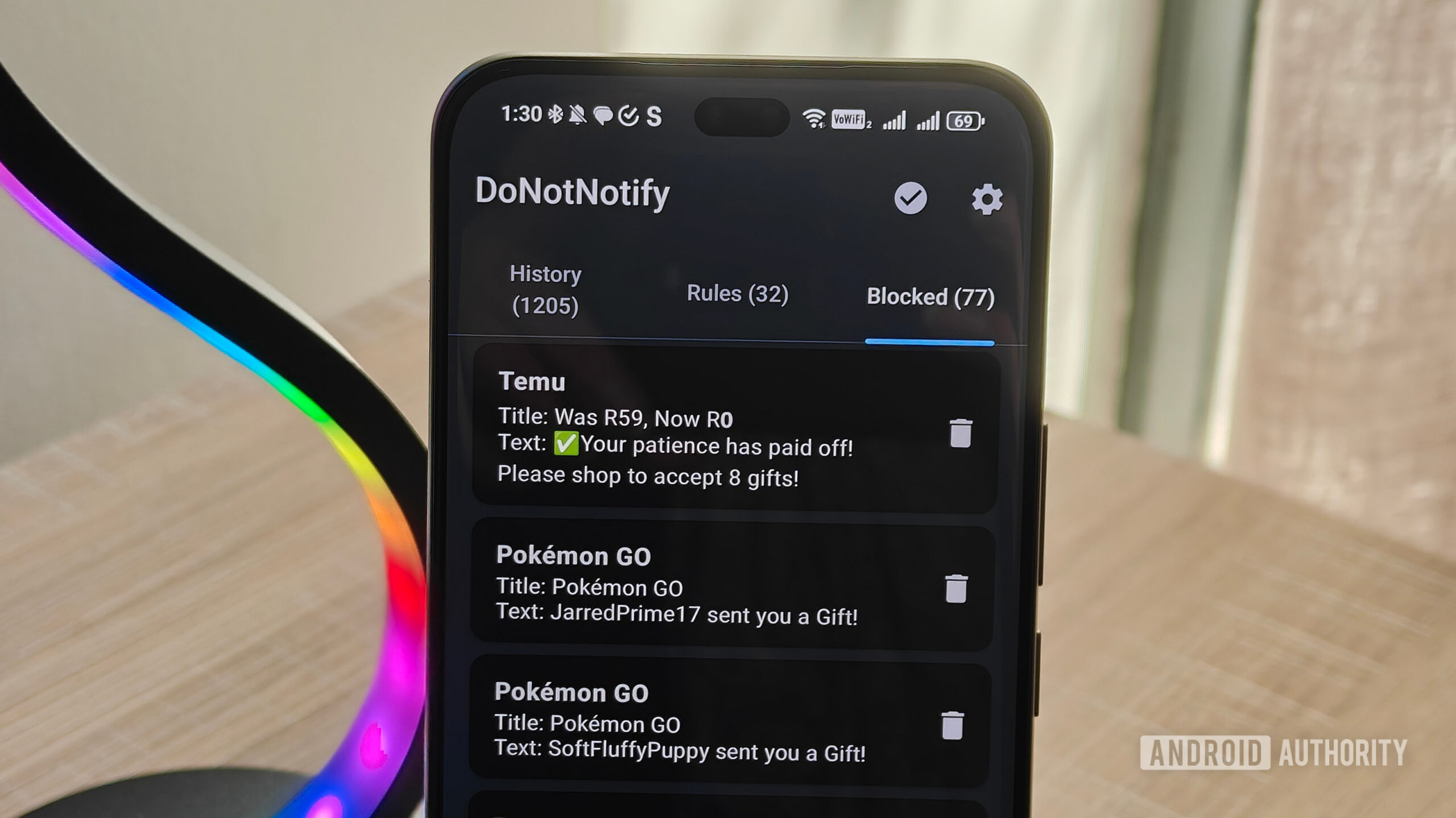 blocked notifications in donotnotify blocked notifications in donotnotify